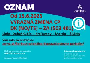 Zmena v doprave od 15. júna